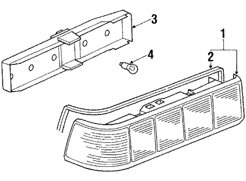 1986 Volkswagen Scirocco Lens & Housing Diagram for 533-945-111-E