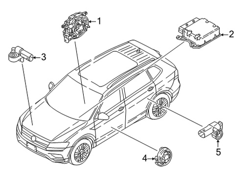 2024 Volkswagen Taos Air Bag Components Diagram