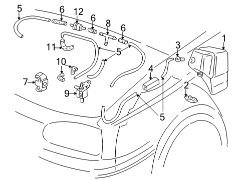 2000 Volkswagen Cabrio Vacuum Controlled Components