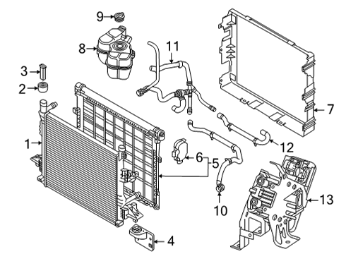 2025 Volkswagen ID.4 Radiator & Components Diagram