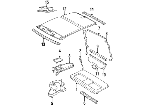 1991 Volkswagen Corrado Interior Trim Diagram