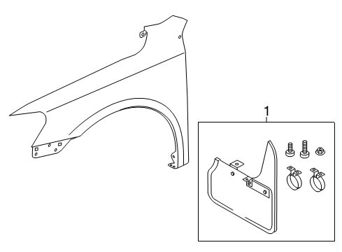 2017 Volkswagen Passat Exterior Trim - Fender Diagram