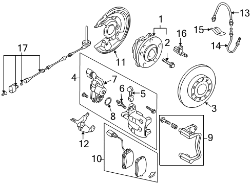 2006 Volkswagen Passat Brake Components Diagram 3