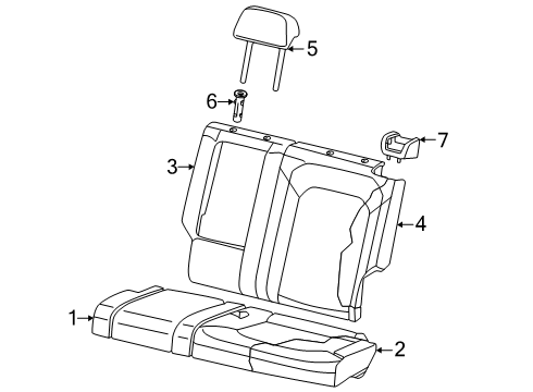 2025 Volkswagen ID. Buzz Rear Seat Diagram 3