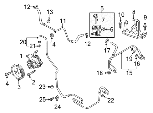2014 Volkswagen Passat P/S Pump & Hoses Diagram