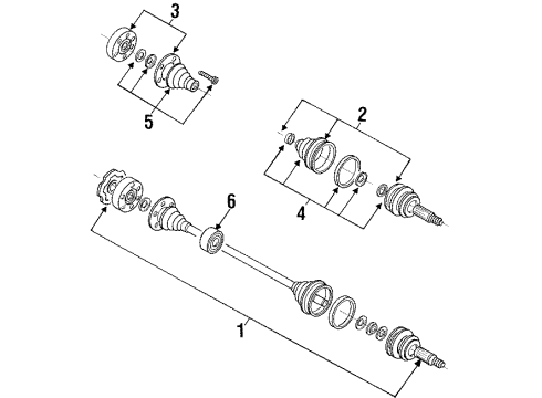 1994 Volkswagen Passat Drive Axles - Front Diagram