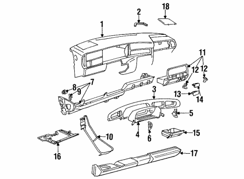 1997 Volkswagen Jetta Instrument Panel Diagram