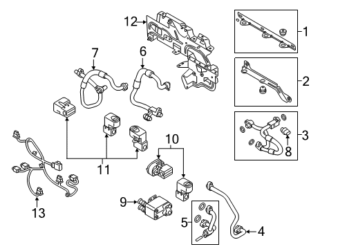 2015 Volkswagen e-Golf Refrigerant Hose Diagram for 5QE-816-885