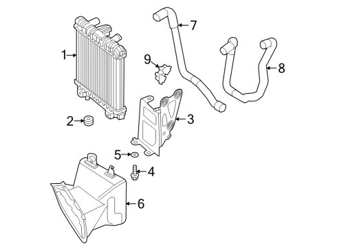 2025 Volkswagen Golf R Radiator & Components Diagram 2