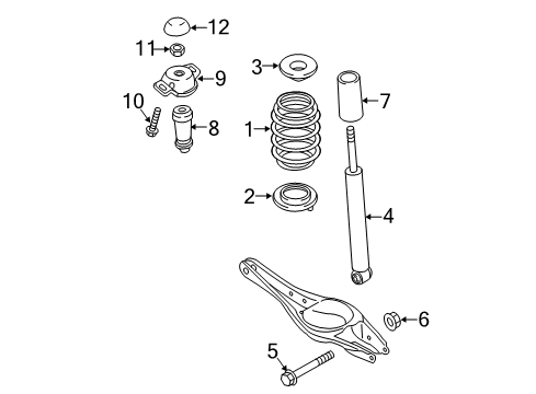 2015 Volkswagen e-Golf Shocks & Components Diagram 2