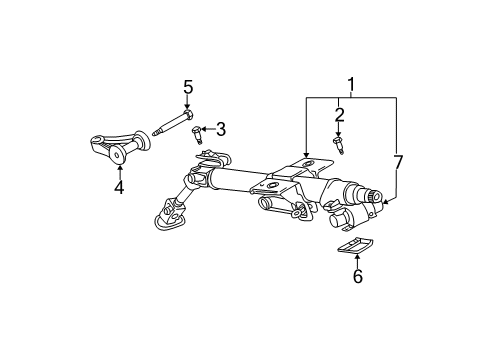 2001 Volkswagen Beetle Steering Column Assembly