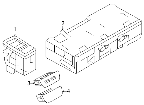 2024 Volkswagen Atlas Electrical Components - Console Diagram