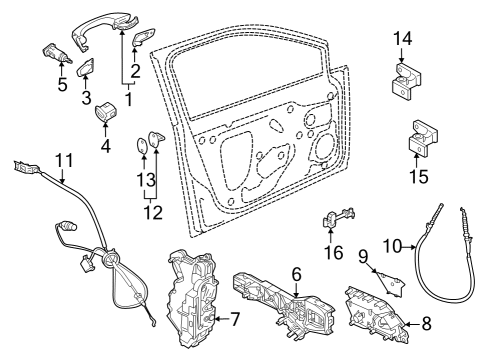 2024 Volkswagen Golf R Front Door Diagram