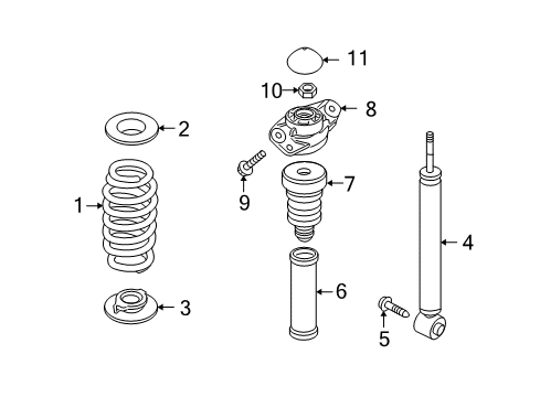 2011 Volkswagen Eos Shocks & Components Diagram