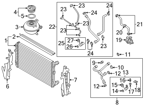 2016 Volkswagen Jetta Water Pump Diagram for 5Q0-965-567-N