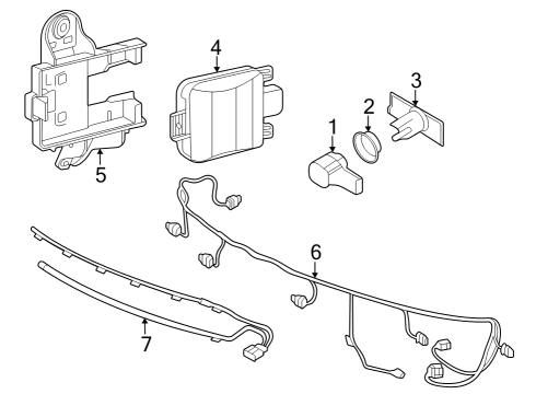 2025 Volkswagen Atlas Cross Sport Electrical Components - Rear Bumper