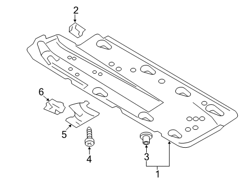 2009 Volkswagen Eos Splash Shields Diagram