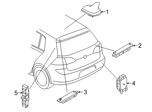 2015 Volkswagen Golf Antenna & Radio Diagram