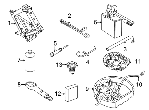 2012 Volkswagen Beetle Jack & Components Diagram