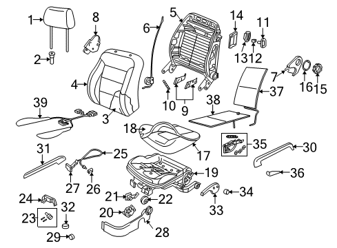 2010 Volkswagen Beetle Lumbar Adjuster Diagram for 1J0-881-671-J-3PT