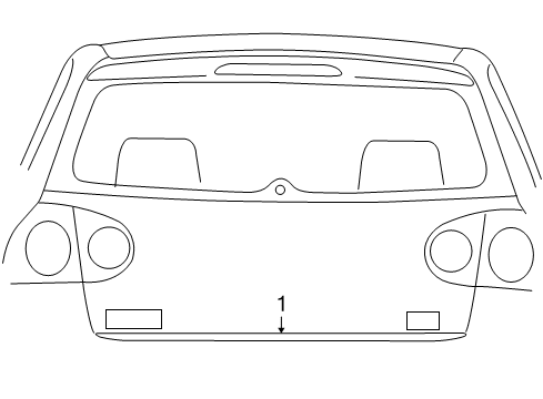 2006 Volkswagen Rabbit Exterior Trim - Lift Gate Diagram