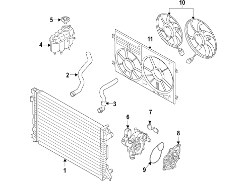 2021 Volkswagen Tiguan Cooling Fan Diagram