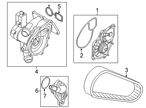 2016 Volkswagen Golf SportWagen Belts & Pulleys Diagram