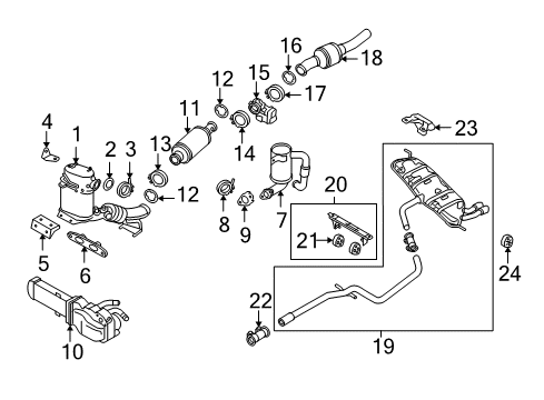 2010 Volkswagen Golf Exhaust Components Diagram