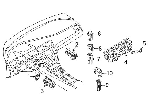 2015 Volkswagen Golf SportWagen Center Console Diagram 4
