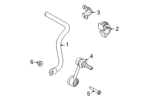2008 Volkswagen GTI Stabilizer Bar & Components Diagram 4