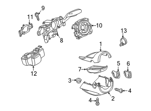 2020 Volkswagen Golf Shroud, Switches & Levers Diagram