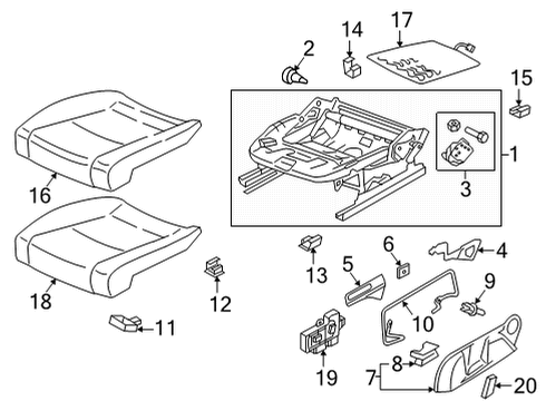 2021 Volkswagen Golf Front Seat Components