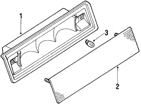 1988 Volkswagen Cabriolet High Mount Lamps Diagram