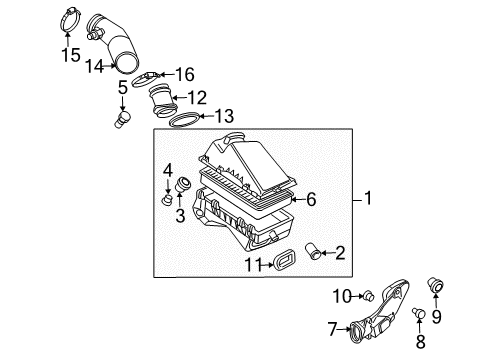 2005 Volkswagen Golf Air Inlet - Air Diagram 3