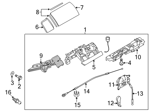 2003 Volkswagen Beetle Cable Diagram for 1Y0-871-707-B
