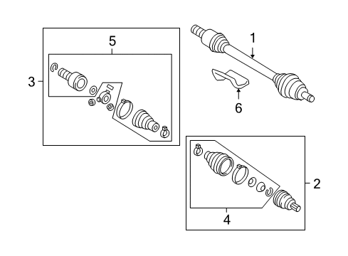 2014 Volkswagen Golf Drive Axles - Front Diagram