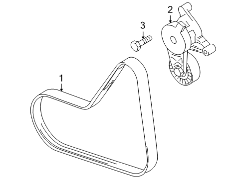 2011 Volkswagen Golf Belts & Pulleys - Belts Diagram 2