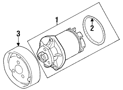 1996 Volkswagen Golf Water Pump - Belts Diagram 2