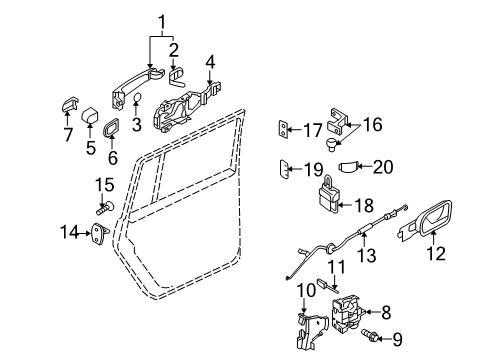 2008 Volkswagen Jetta Rear Door Diagram