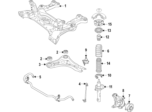2021 Volkswagen ID.4 Front Suspension Diagram
