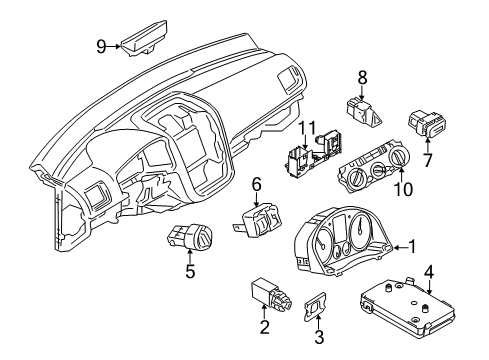 2010 Volkswagen Jetta Instrument Cluster Diagram for 5K0-920-960-Q