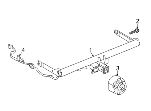 2021 Volkswagen Atlas Cross Sport Trailer Hitch Diagram for 3CM-803-881-G
