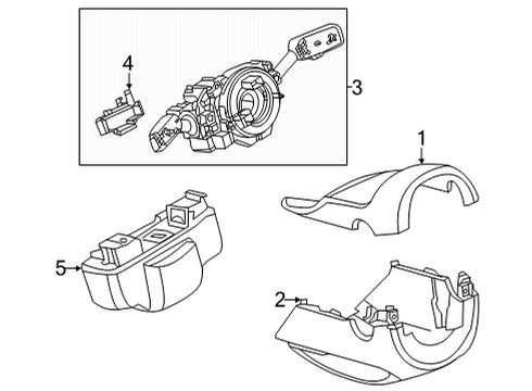 2024 Volkswagen GTI Shroud, Switches & Levers Diagram