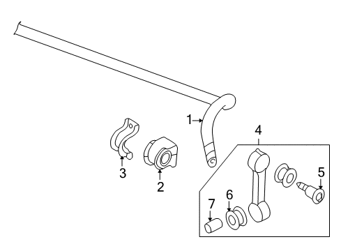 2005 Volkswagen Beetle Stabilizer Bar & Components Diagram 2