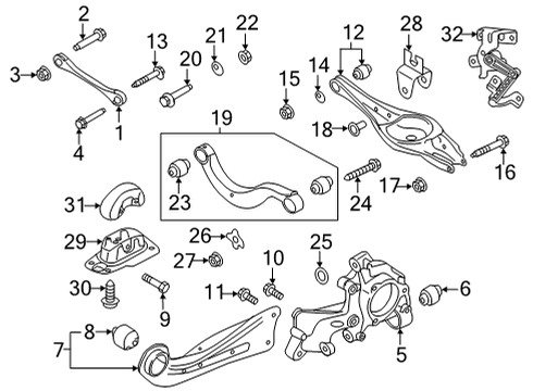 2022 Volkswagen Atlas Cross Sport Rear Suspension Components Diagram