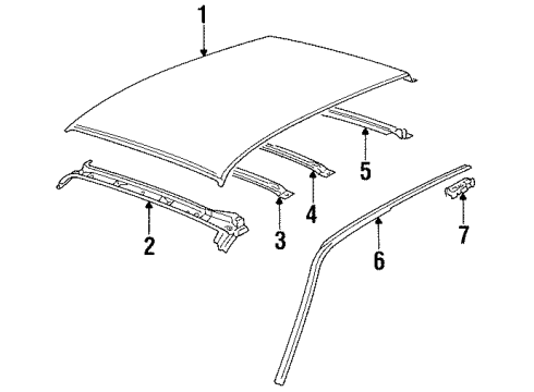 1997 Volkswagen Jetta Roof & Components