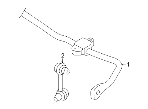 2004 Volkswagen Phaeton Stabilizer Bar & Components Diagram 4