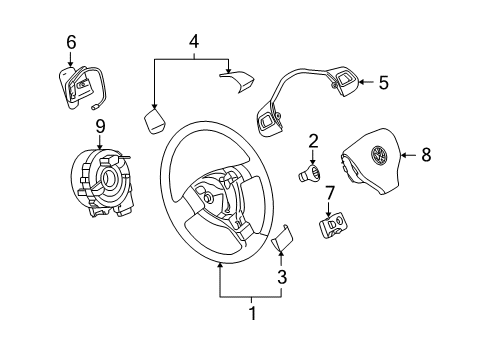 2011 Volkswagen Golf Steering Wheel Diagram 2