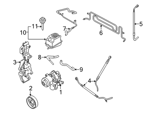 2004 Volkswagen Golf P/S Pump & Hoses Diagram 2