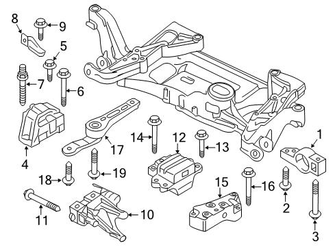 2014 Volkswagen CC Engine & Trans Mounting Diagram